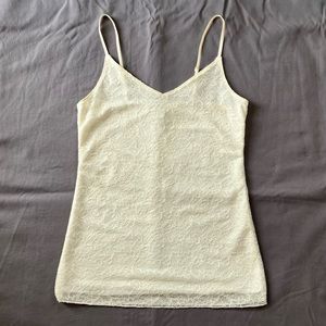 Banana Republic Lace camisole with adjustable straps, lined, cream